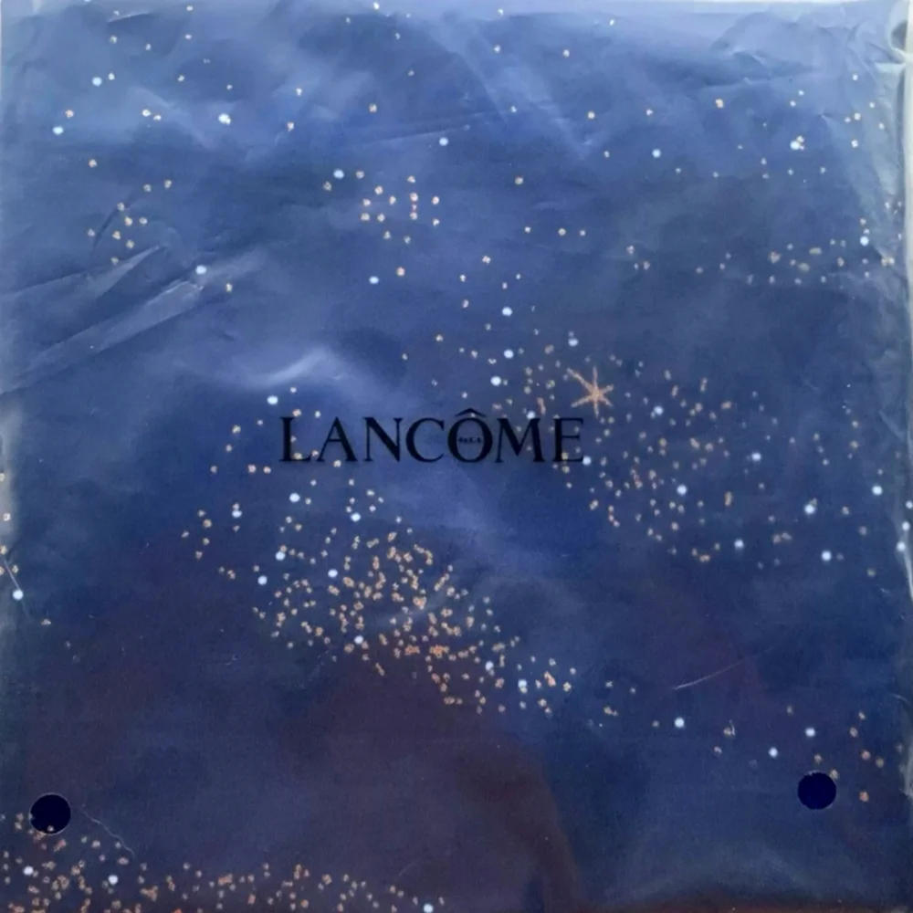 Lancome La Vie Est Belle Navy Blue Stars Sparkly Scarf Gift Set of 3