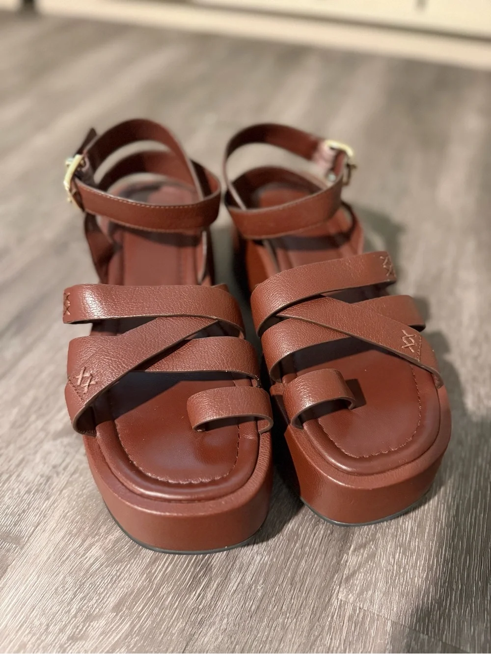 Free People Hazel Flatform - Platform Sandal Wedge Chunky Leather Boho Chic