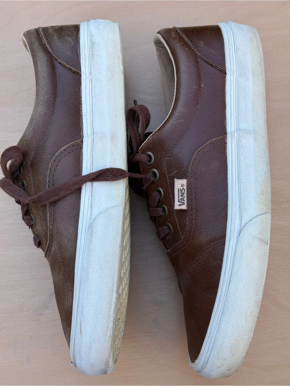 Vans Era Lux Leather Brown Low-Top Sneakers Men’s 7.5 Women’s 9 Unisex Skater