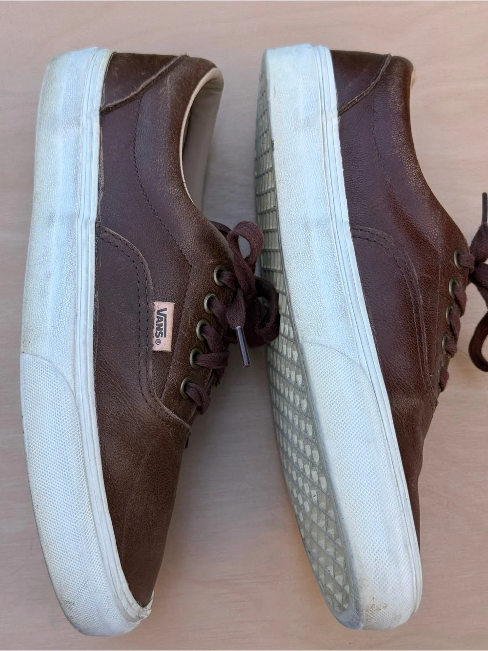 Vans Era Lux Leather Brown Low-Top Sneakers Men’s 7.5 Women’s 9 Unisex Skater