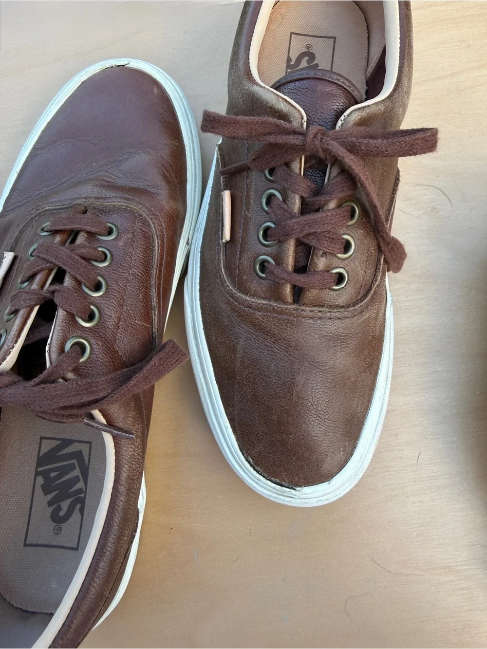 Vans Era Lux Leather Brown Low-Top Sneakers Men’s 7.5 Women’s 9 Unisex Skater
