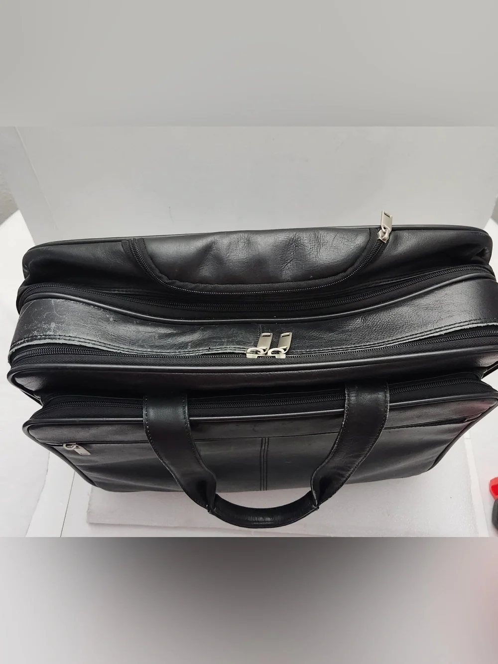 vintage Wilsons Leather rolling laptop briefcase