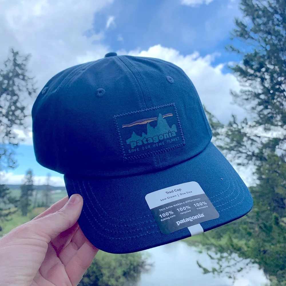 NWT Patagonia Blue Hat - Blue Skyline & “Save Our Planet Earth”