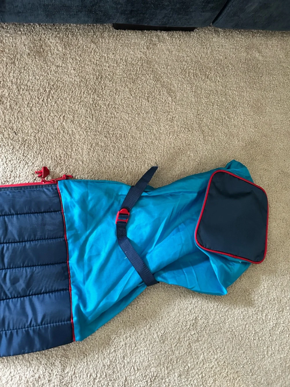 Sport graphics vintage ski travel bag with handles navy turquoise red