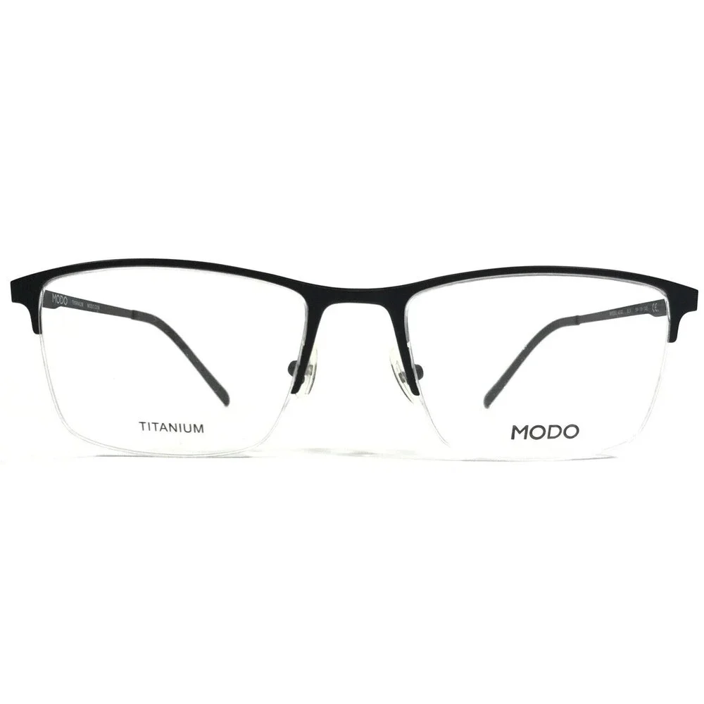 MODO Eyeglasses Frames 4235 BLK Black Square Half Rim 54-18-145