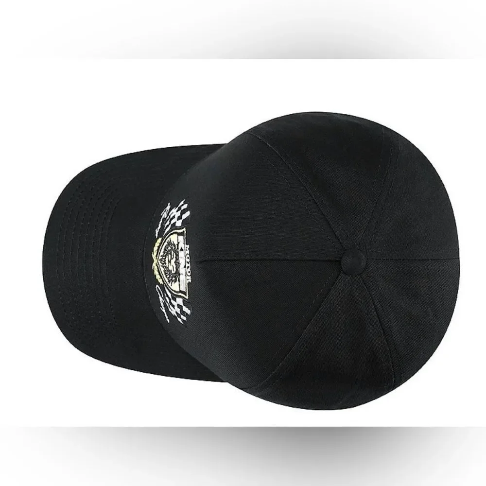 NWT Wembley Men’s Black Motor King Embroidered Baseball Cap - Snap Back