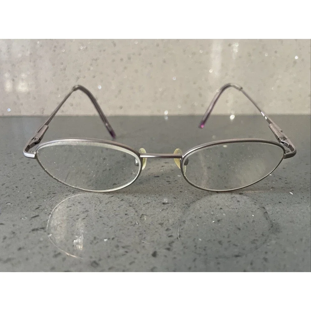 Enhance EN7674 Matte Lilac Eyeglasses Frames ONLY Metal Oval 49-18-140 full rim
