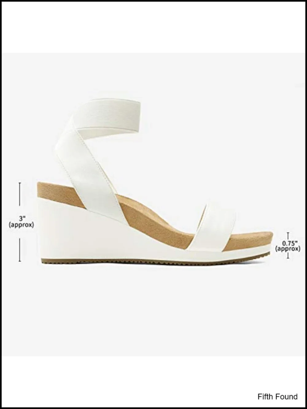 Women's Ankle Strap Platform Wedge Sandals Faux Suede Elastic Strap