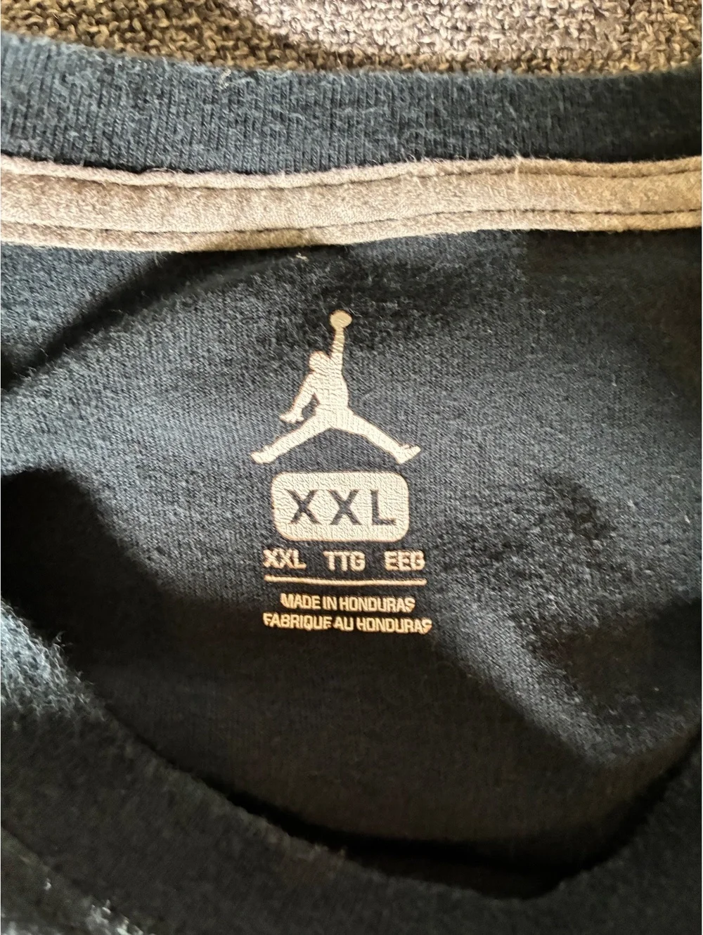 Nike Air Jordan Basketball Logo All Black XXL Shirt Tee Dri Fit