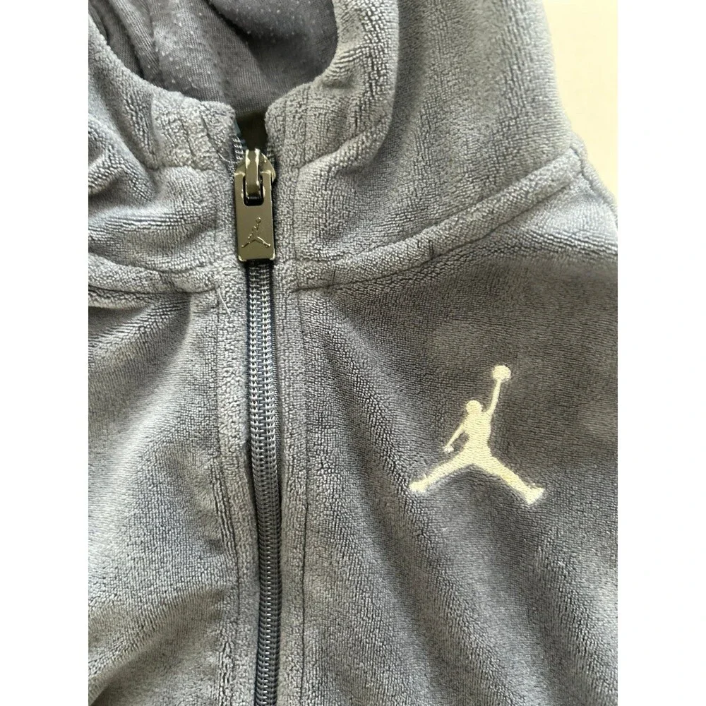 Jordan Essentials Kids Full-Zip Fleece Hoodie - Heather Blue size 24 months
