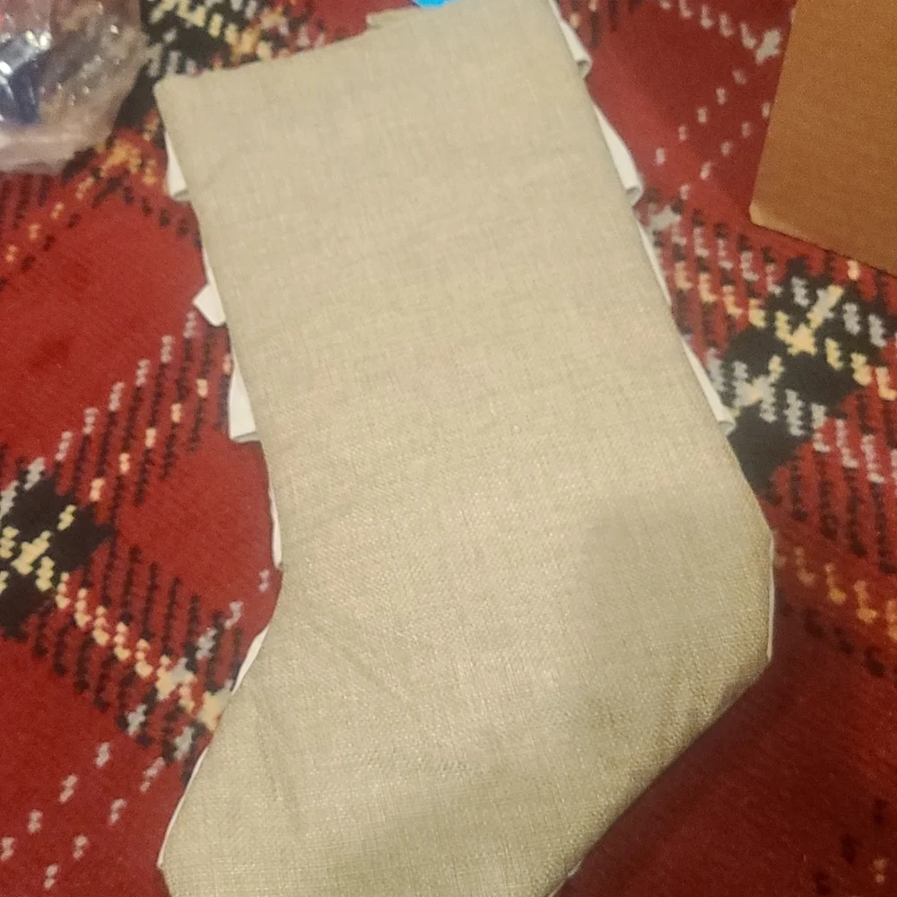 ❤️10/$20 New ruffled burlap stocking holiday christmas