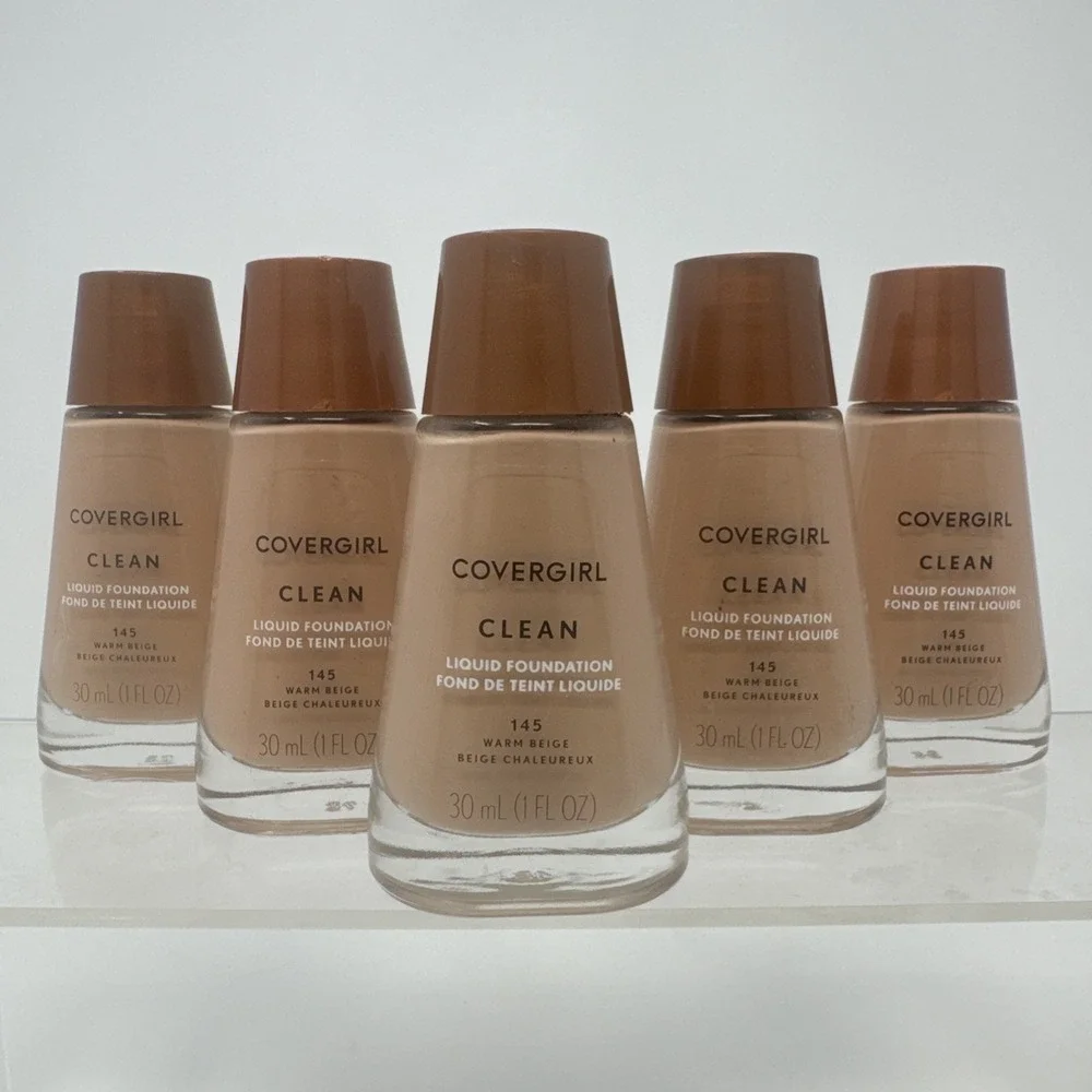 5 Covergirl Clean Liquid Foundation For Normal Skin # 145 Warm Nude