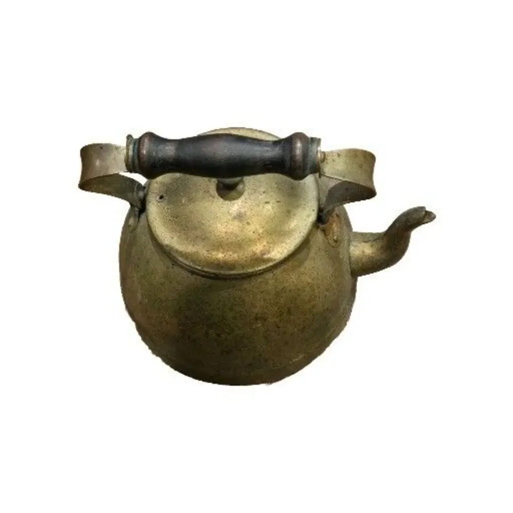 Vintage B&M Douro Copper Tea Kettle Portugal Wood Handle Tin Lined