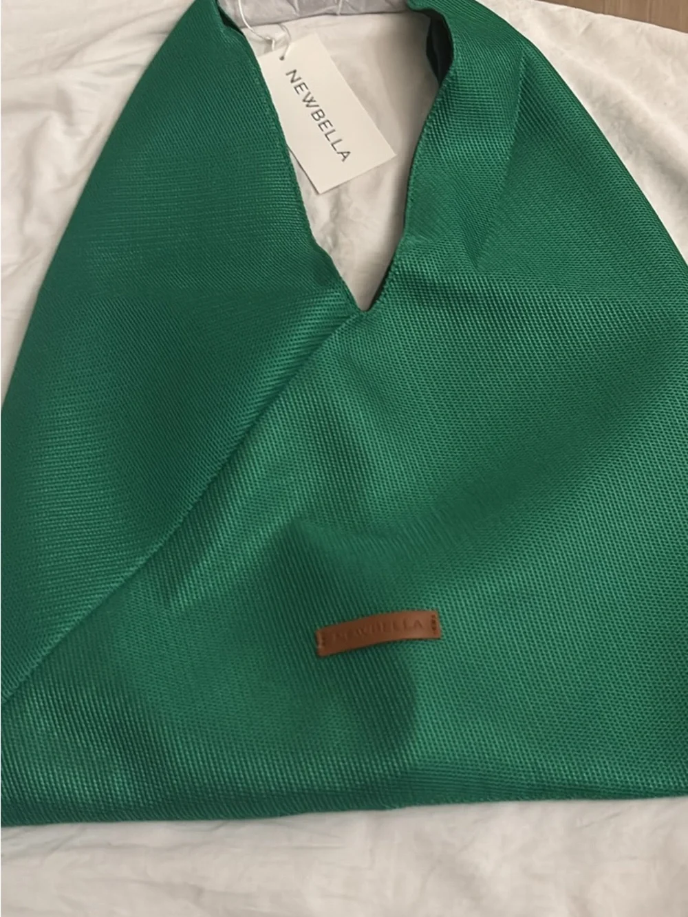 NewBella Anna knit Green mesh hobo bag .