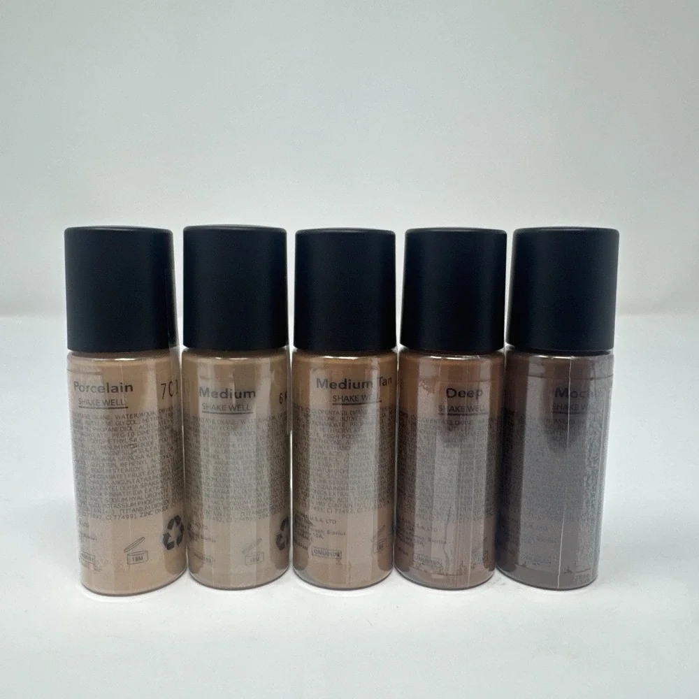 5 Pack Mineral Air Foundation  Starter Kit - Porcelain, Medium, Tan, Deep, Mocha