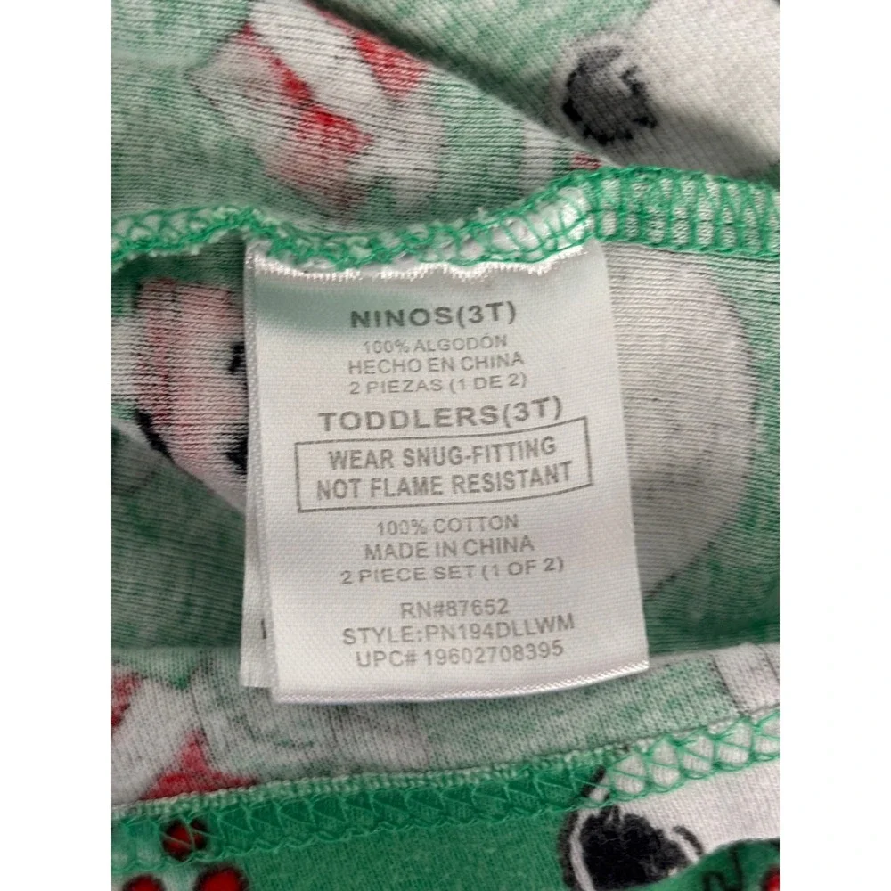 PJ Place Peanuts Toddler Christmas Pajamas Bundle 3T Dogs Plaid Snoopy 3 Sets