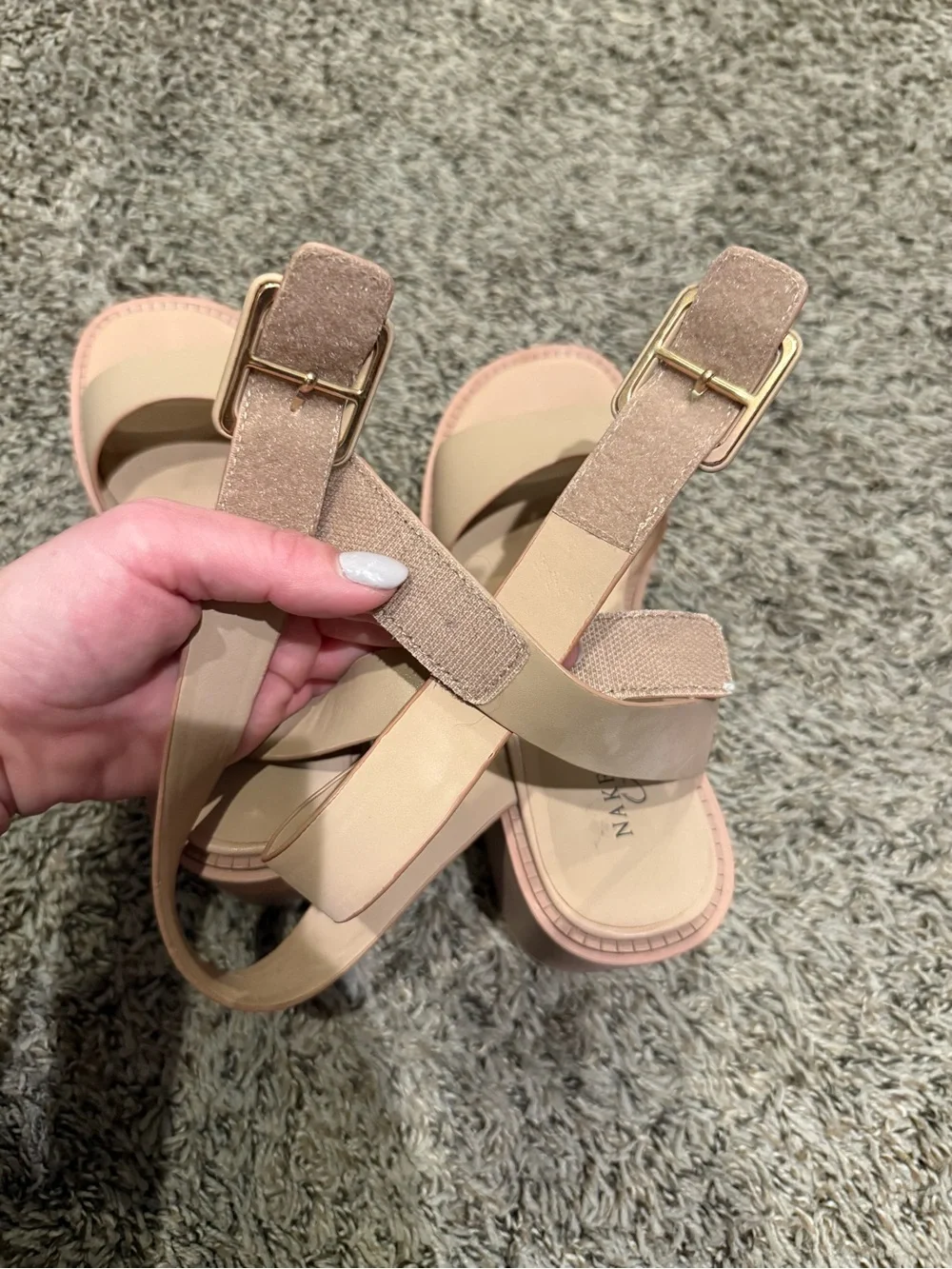 Naked Feet Iconoclast Block Platform Sandal with Ankle Strap
