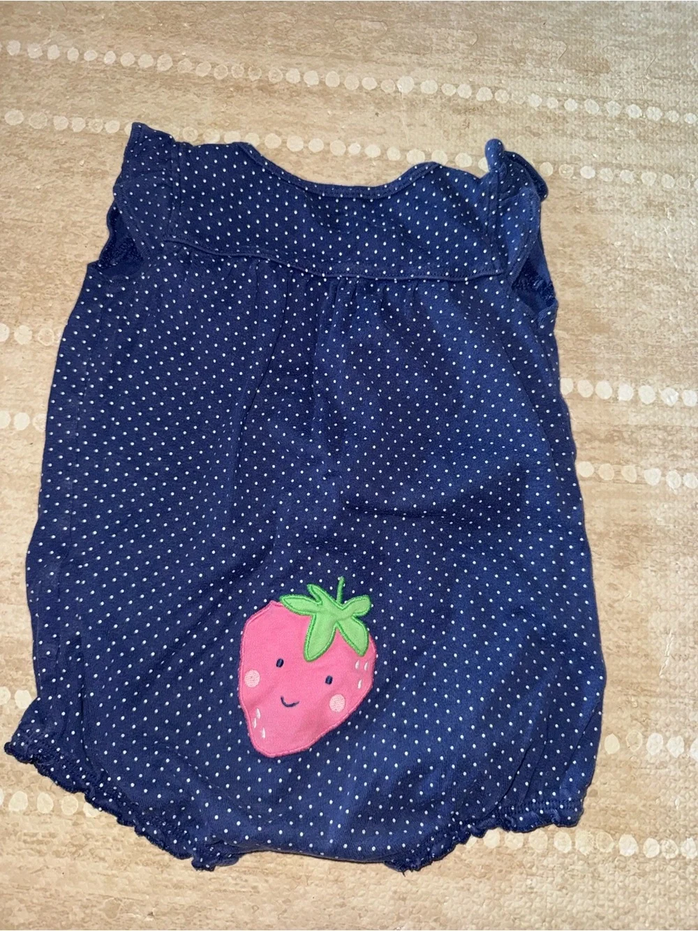 Carter's‎ Navy Blue Polka Dot Baby Romper