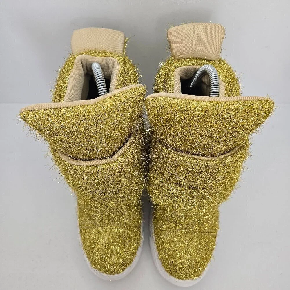 EGirl gold metallic festival stacked platform boots | WMS 7
