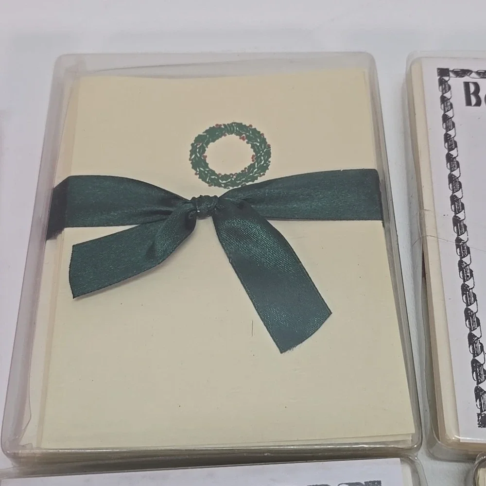 BowsArt 10 Blank Cards w/Envelopes &‎ Hand Tied Bows Lot Of 5 Packs