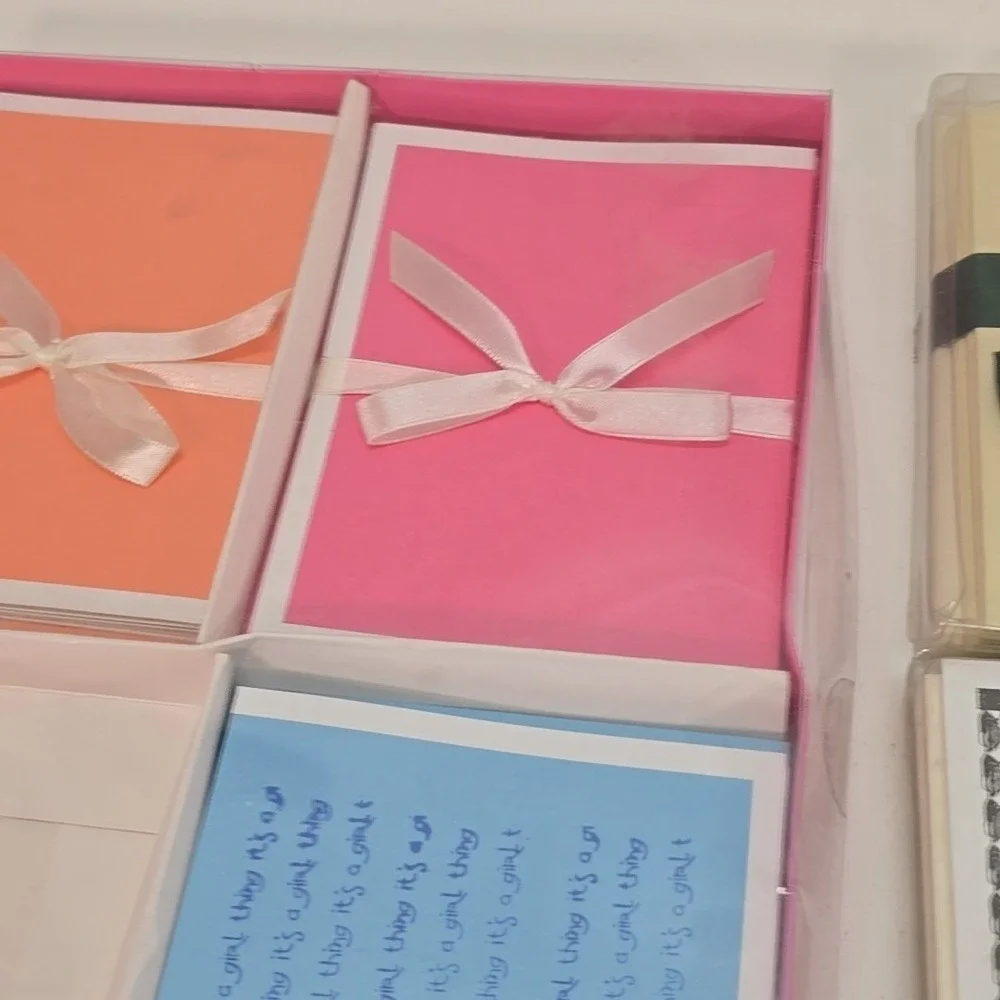 BowsArt 10 Blank Cards w/Envelopes &‎ Hand Tied Bows Lot Of 5 Packs