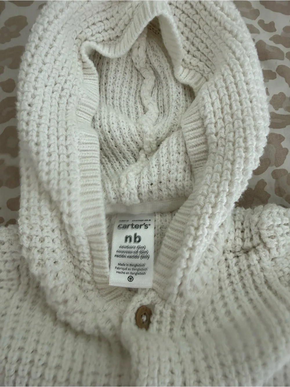 Carters size newborn