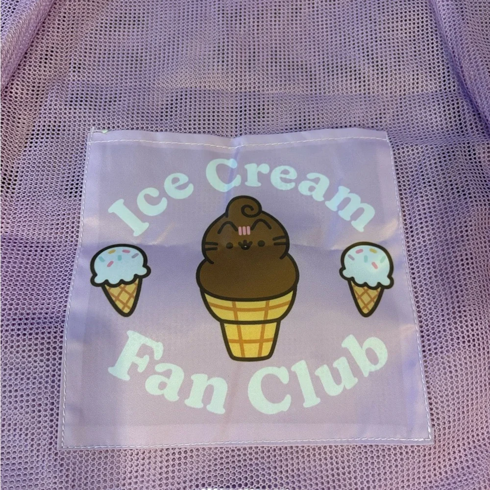 Pusheen Box Exclusive Ice Cream Fan Club Pink Mesh Beach Bag NWOT