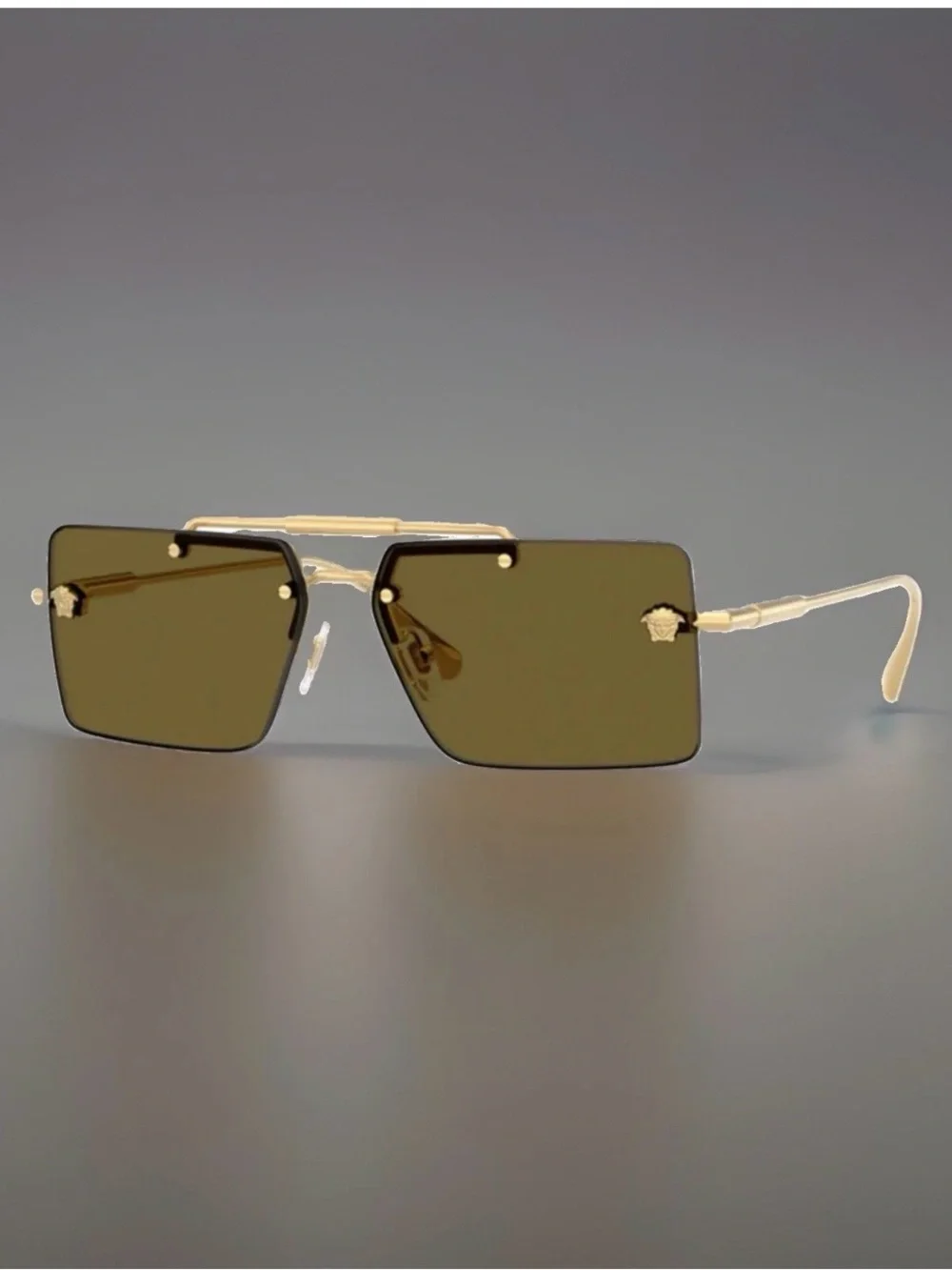 NEW VERSACE VE2245 1002/73  UNiSEX GOLD / BROWN SUNGLASSES 60-13-145  LUXURY SET