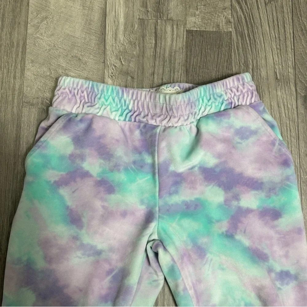 Btween Girls Tie Dye Comfy Lounge Set Soft Velvety Velour Set