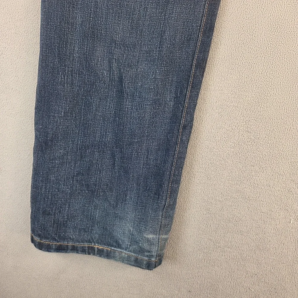 Levi's Jeans Mens Blue Denim Selvedge‎ Straight Leg Two Horse Fits 30x34 Altered
