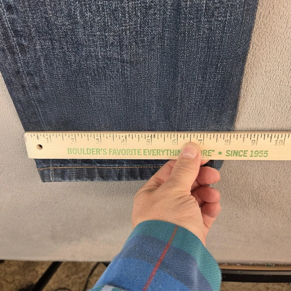 Levi's Jeans Mens Blue Denim Selvedge‎ Straight Leg Two Horse Fits 30x34 Altered