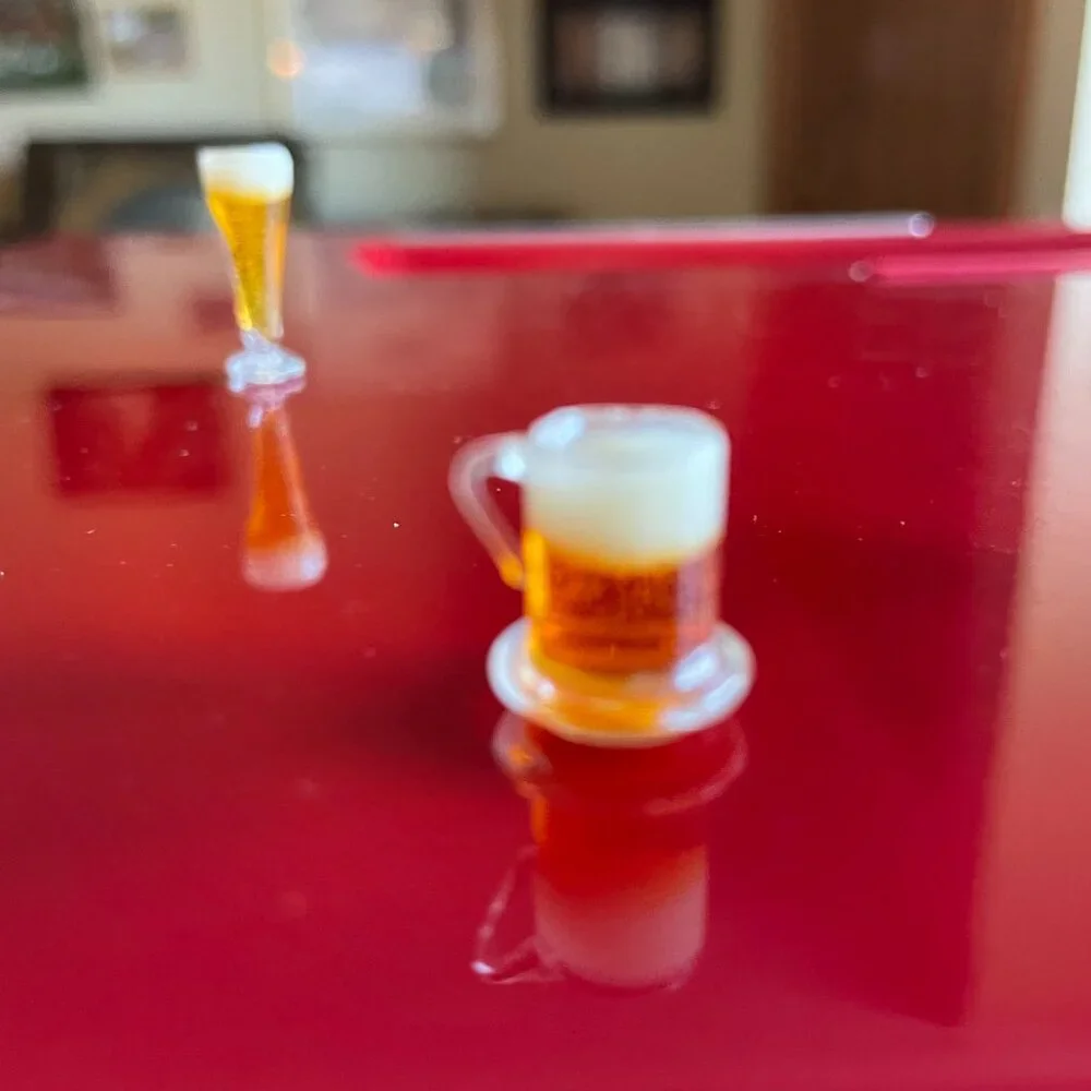 Vintage Miniature Dollhouse Drinks - 3 Beers & 1 Cocktail