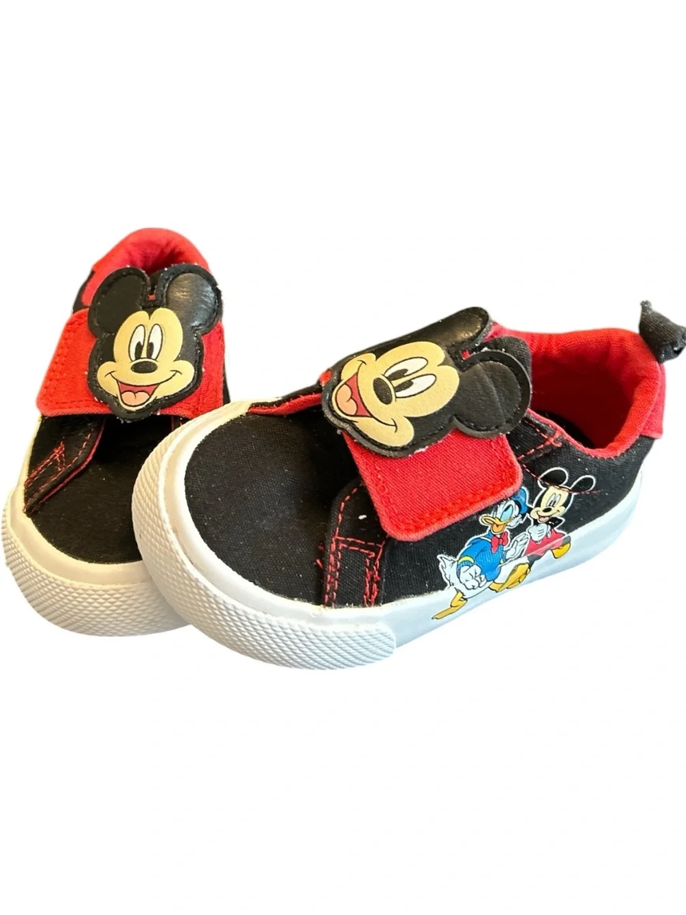 Disney Junior Mickey Mouse & Donald Duck Toddler Sneakers Hook & Loop Size 5
