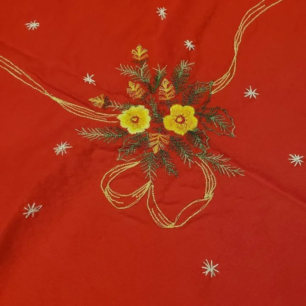 Vintage Embroidered Table Cloth