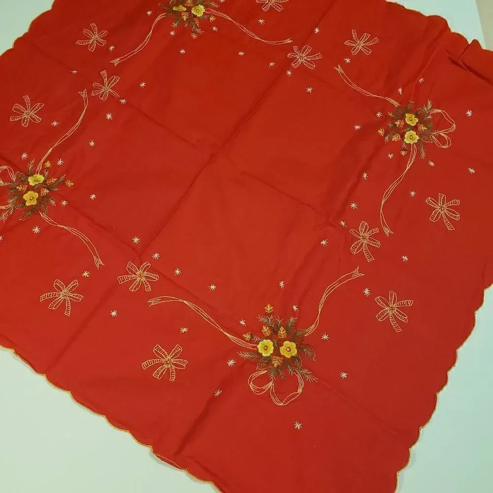 Vintage Embroidered Table Cloth