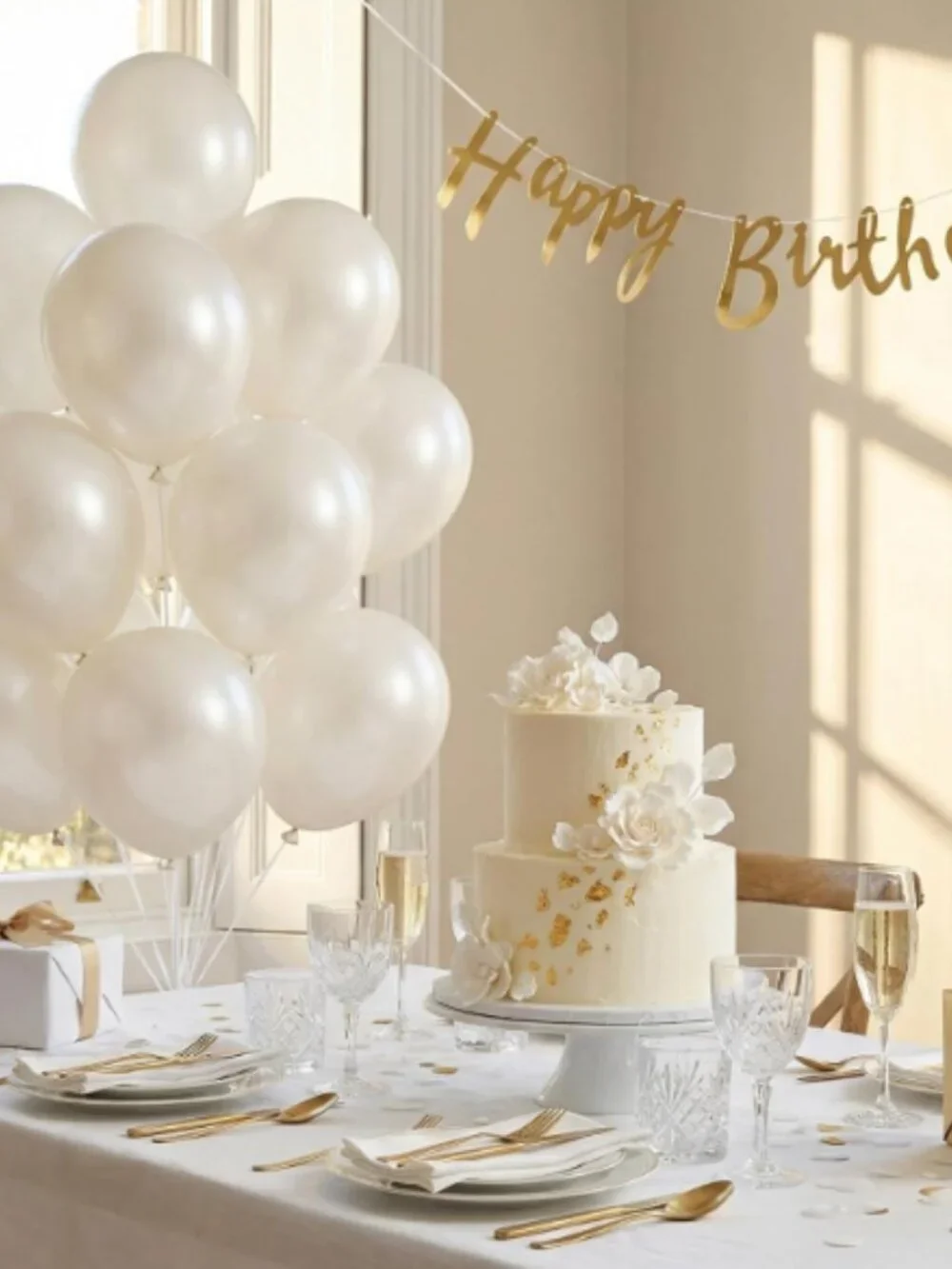 100 Pcs Pearl White Balloons 12 Inch Pearl White Latex Balloons