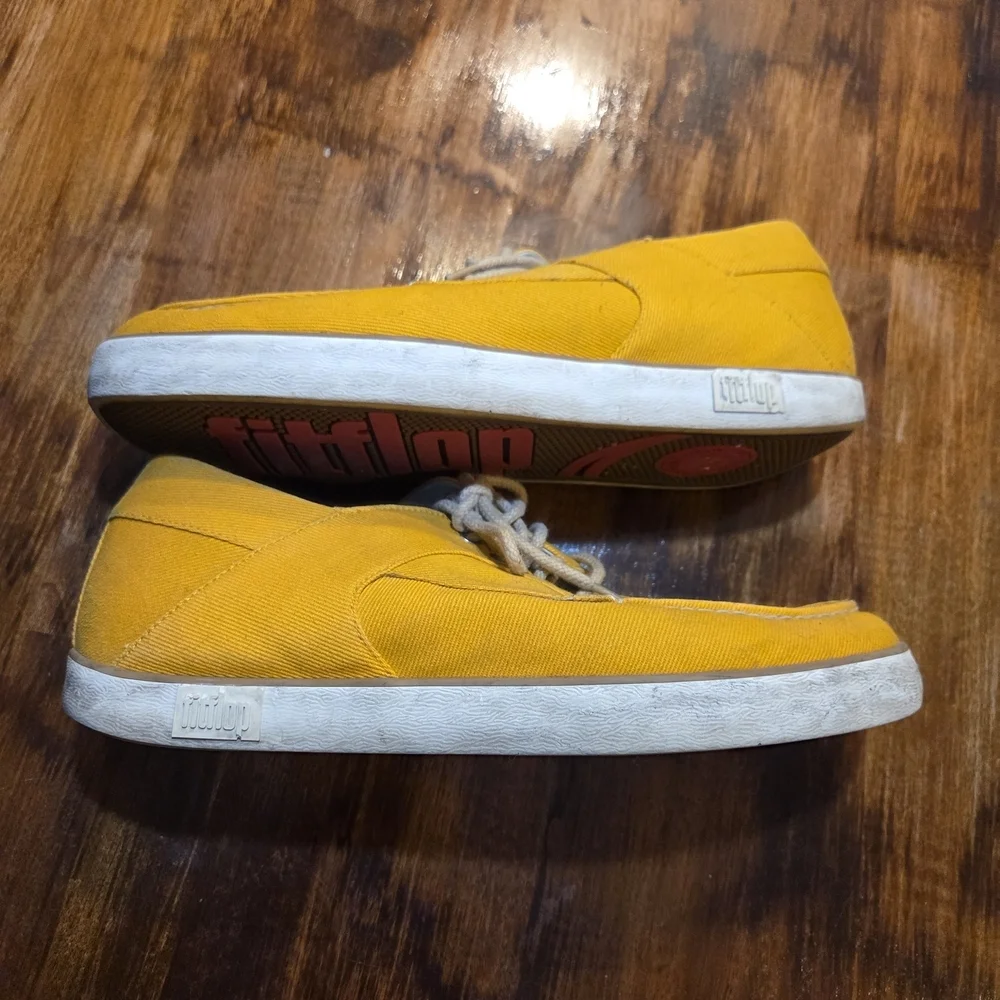 FitFlop Men's Monty (Canvas) Boating Shoe Sz 11 Sunflower Gropcore Summer