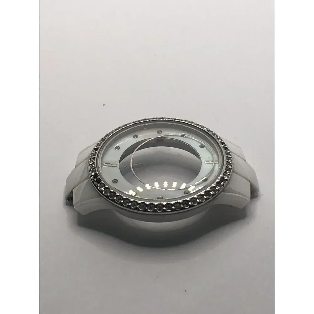 Michael Kors Watch Parts Case Only White Ceramic W/Crystal 30mm GY385