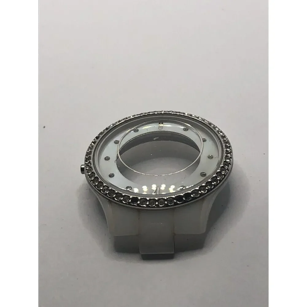 Michael Kors Watch Parts Case Only White Ceramic W/Crystal 30mm GY385