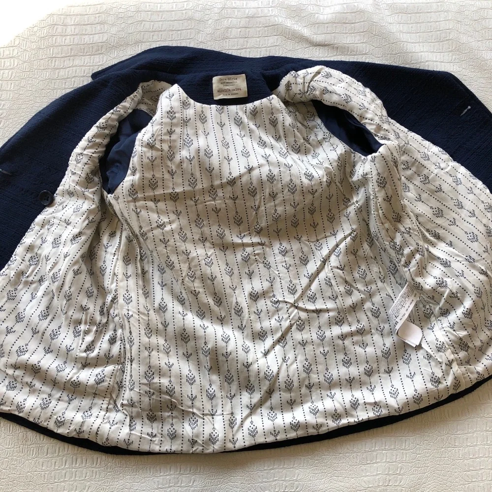 Zara Girl’s blue peacoat jacket 14