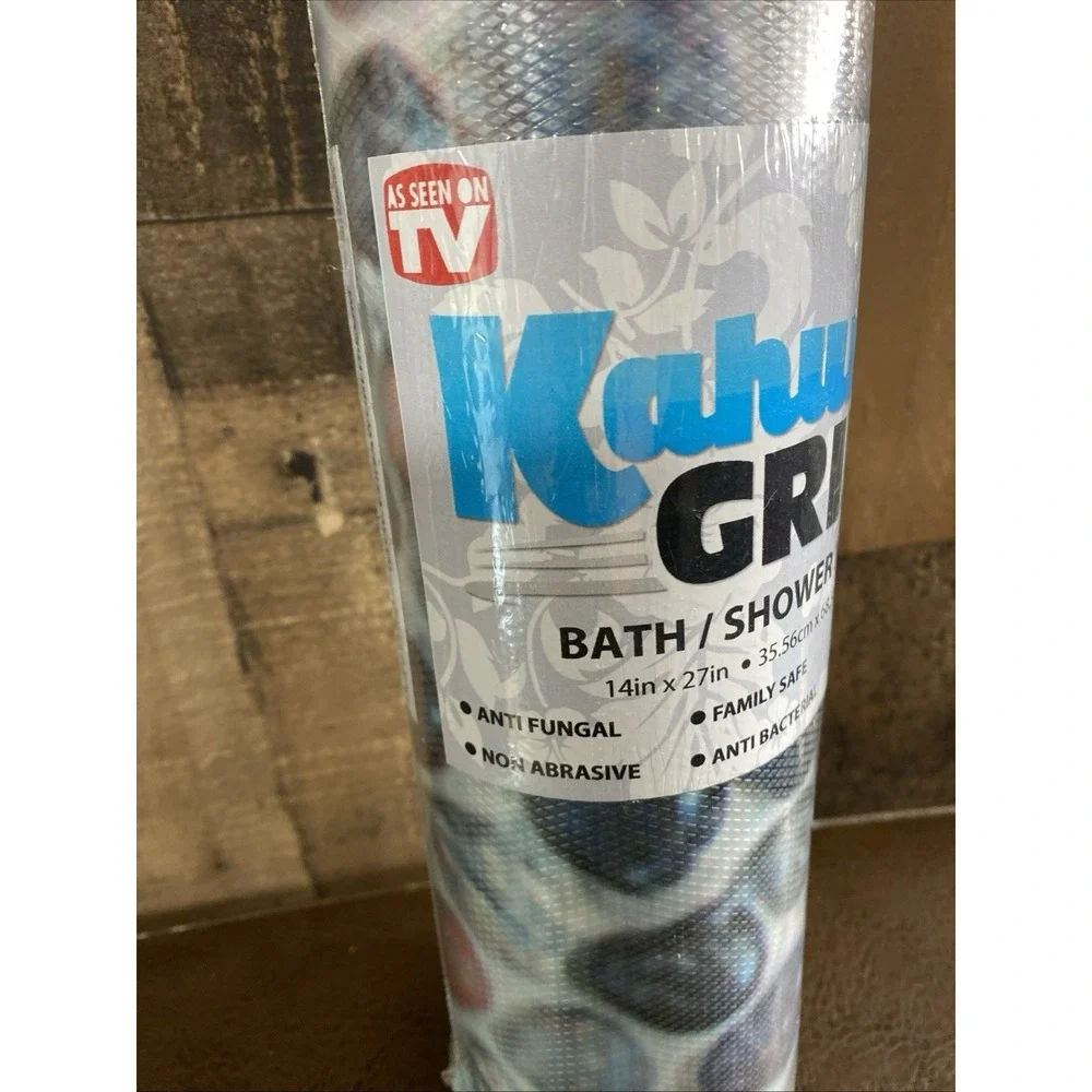 KAHUNA GRIP NON-SLIP BATH / SHOWER MAT River Rock 14 X‎ 27 SIZE ~ New