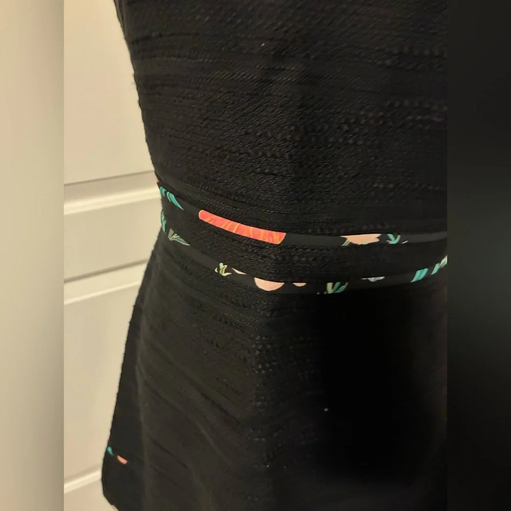 NWT Kate spade fitted blossom tweed black dress black size 8