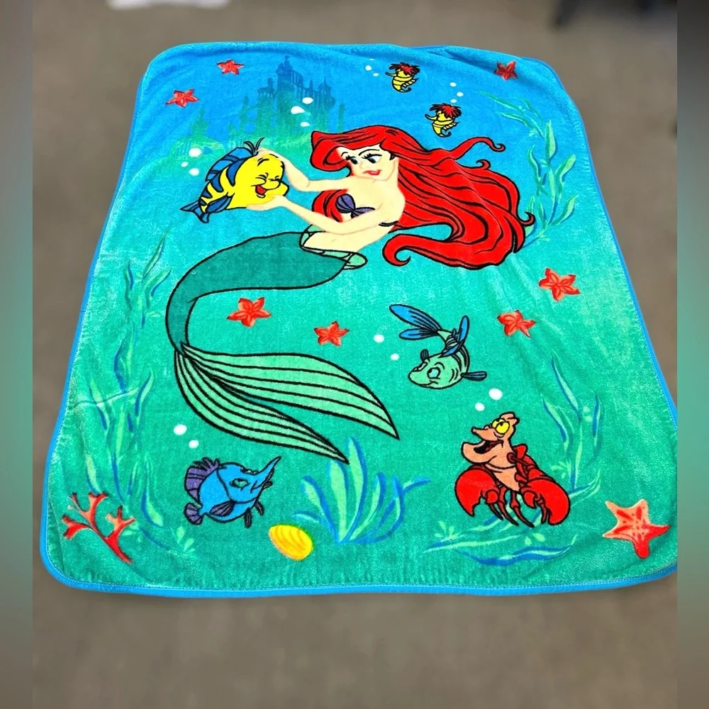 Disney Princess The Little Mermaid Y2K Fleece Blanket 61”x79.5”