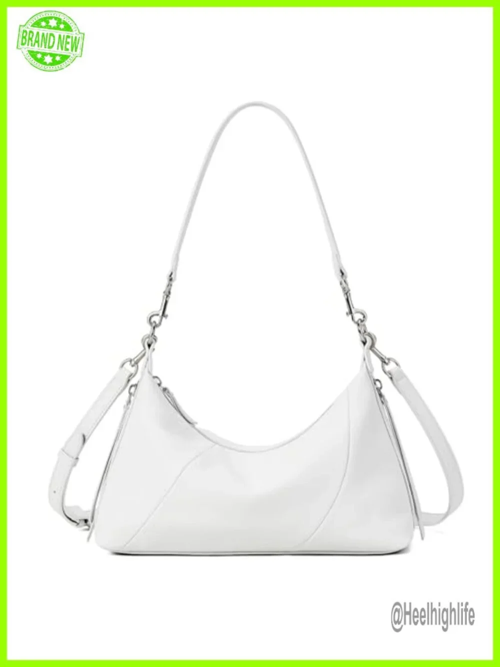 Genuine Leather Hobo Bag, Minimalist Shoulder & Crossbody