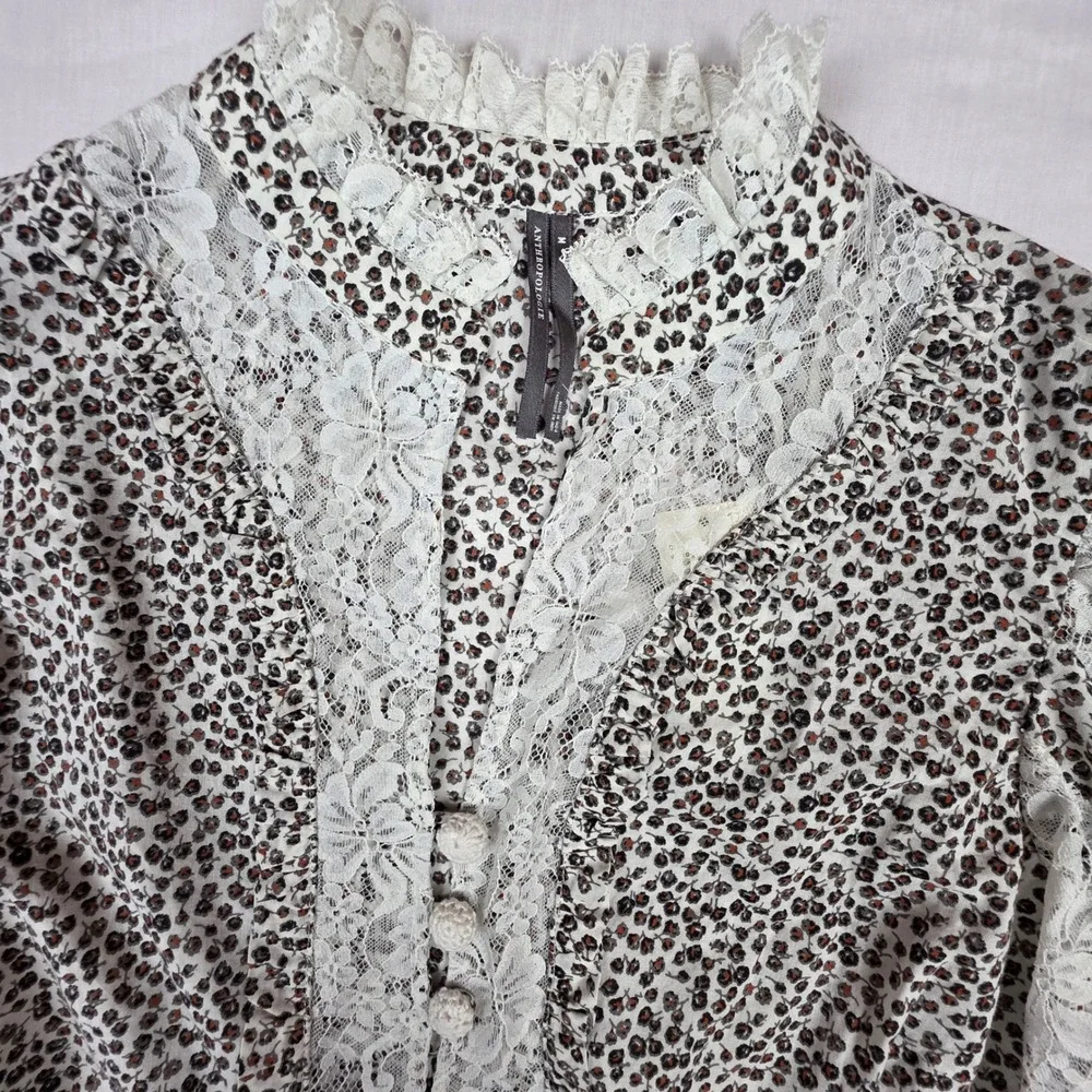 Anthropologie lace trimmed