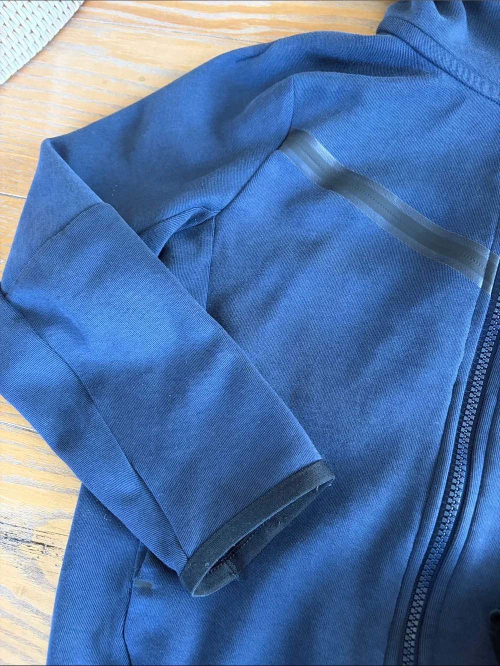Nike Navy Blue Hooded Full-Zip Tech Jacket