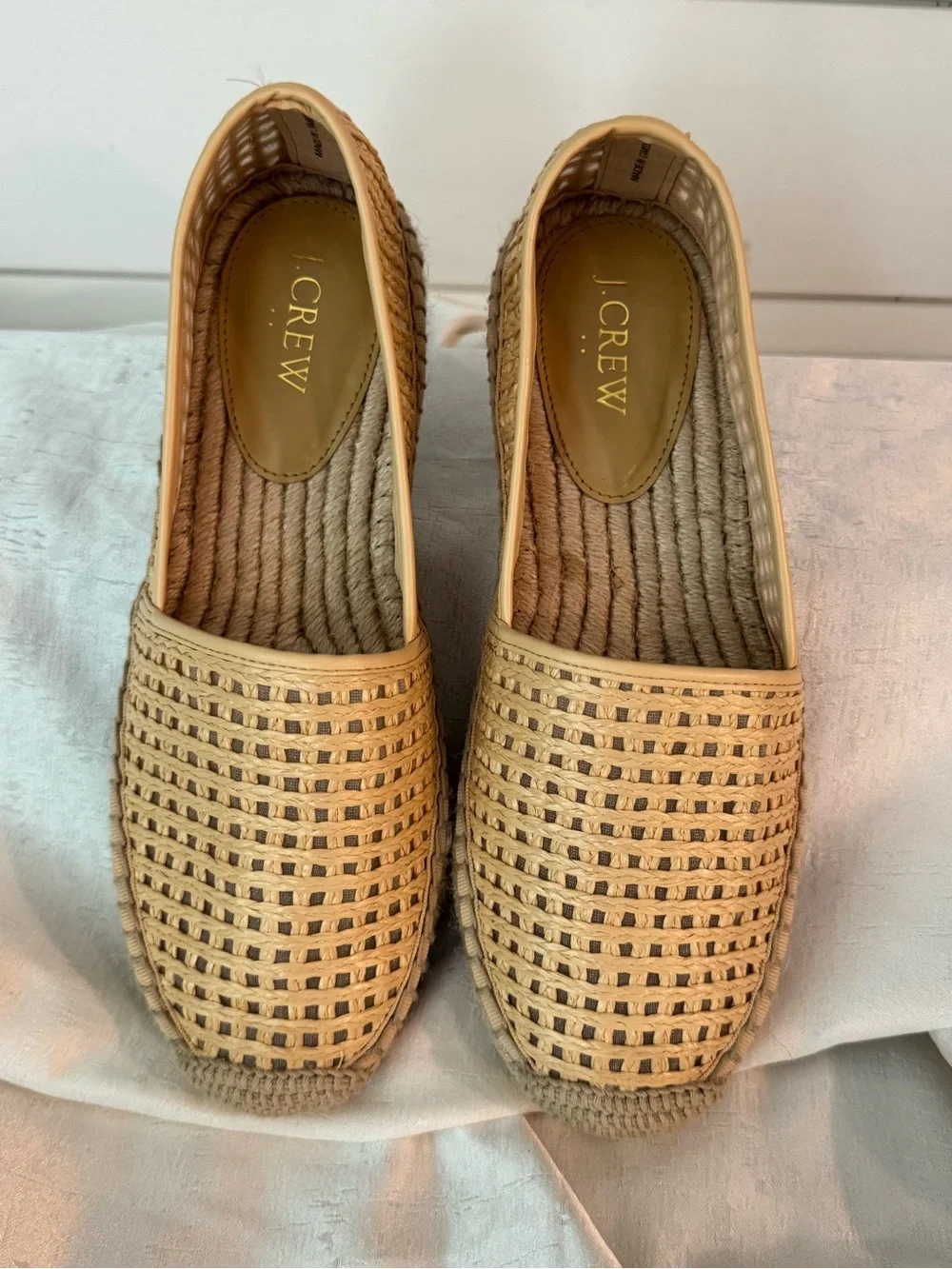 J. Crew - Woven Espadrille Slip-On Flats in Natural