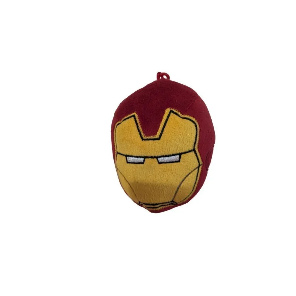 Iron Man Head Oversized Keychain Clip Plush Zipper‎ Marvel backpack clip school