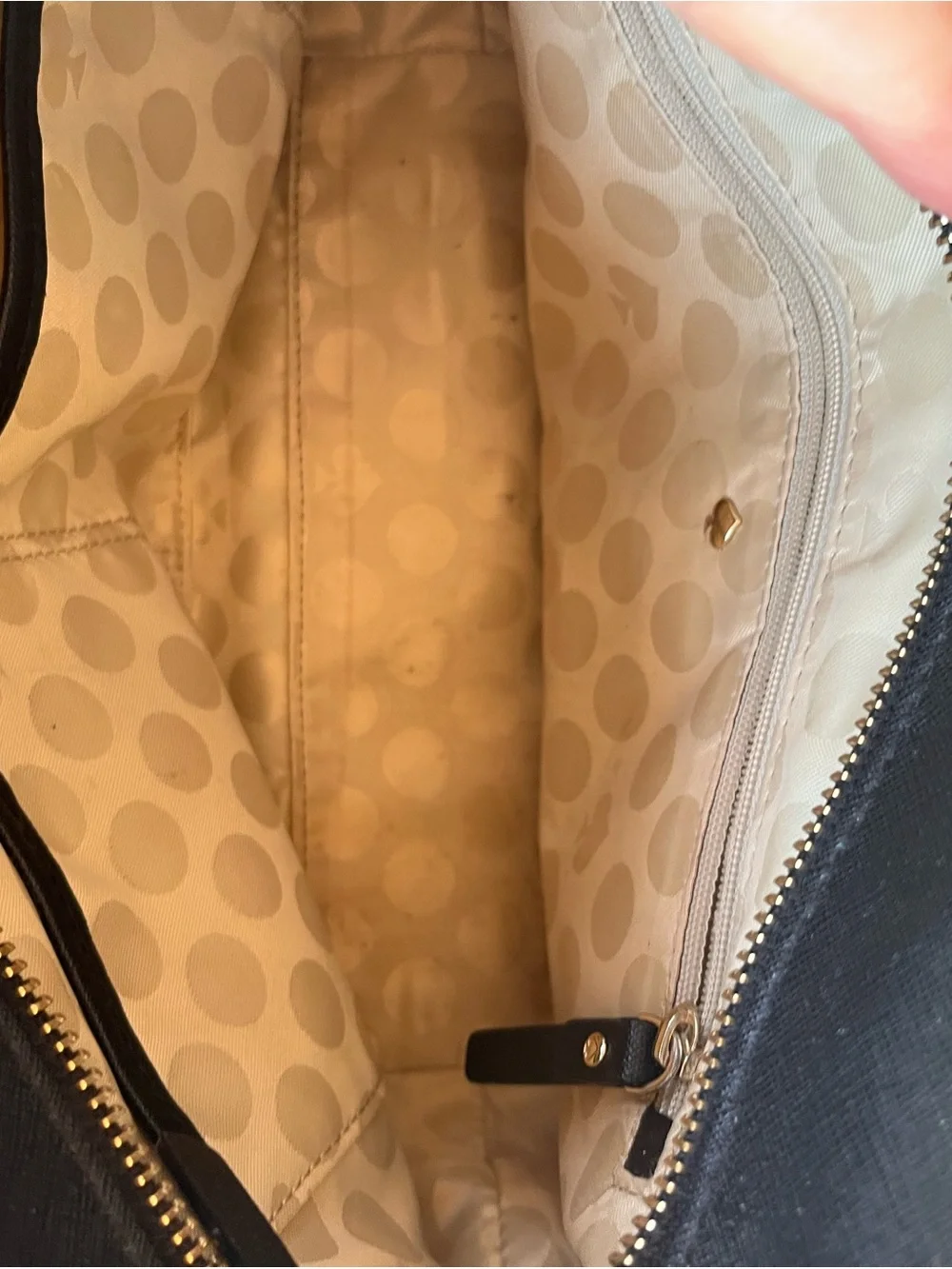 kate spade Black and White Leather Tote