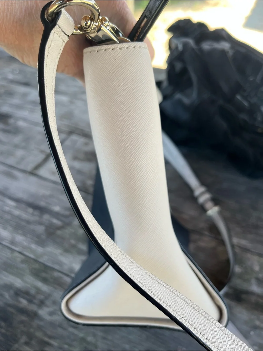 kate spade Black and White Leather Tote